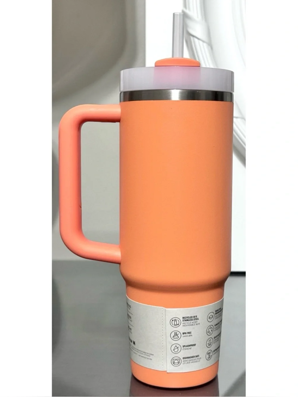 Stanley Quencher H2.0 FlowState Tumbler 30oz, NECTARINE - Picture 2 of 4